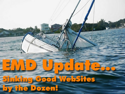 Google EMD Update... Sinking Websites by the Dozen!